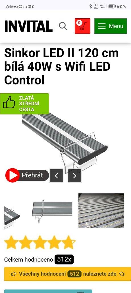 Sinkor 120 cm bílá led wifi