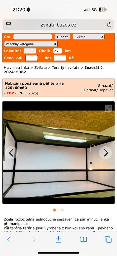 Půl terária snadná manipulace, + troj terária (lze upravit)