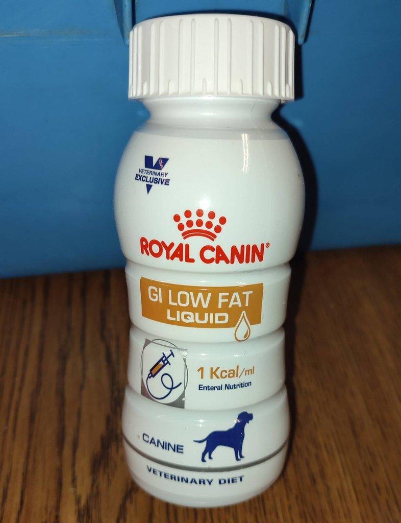 Royal Canin VD Canine Gastro Intest.LowFat Liq 200ml Kompletní a vyvážená tekutá dieta