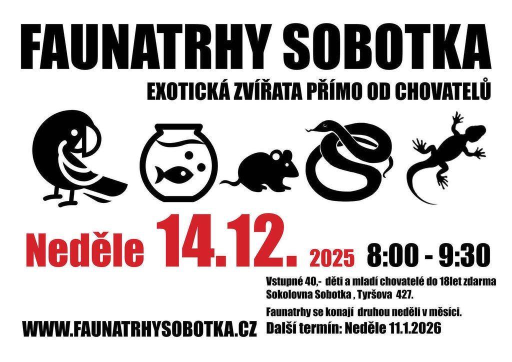 Faunatrhy SOBOTKA  V NEDĚLLI 14.12.