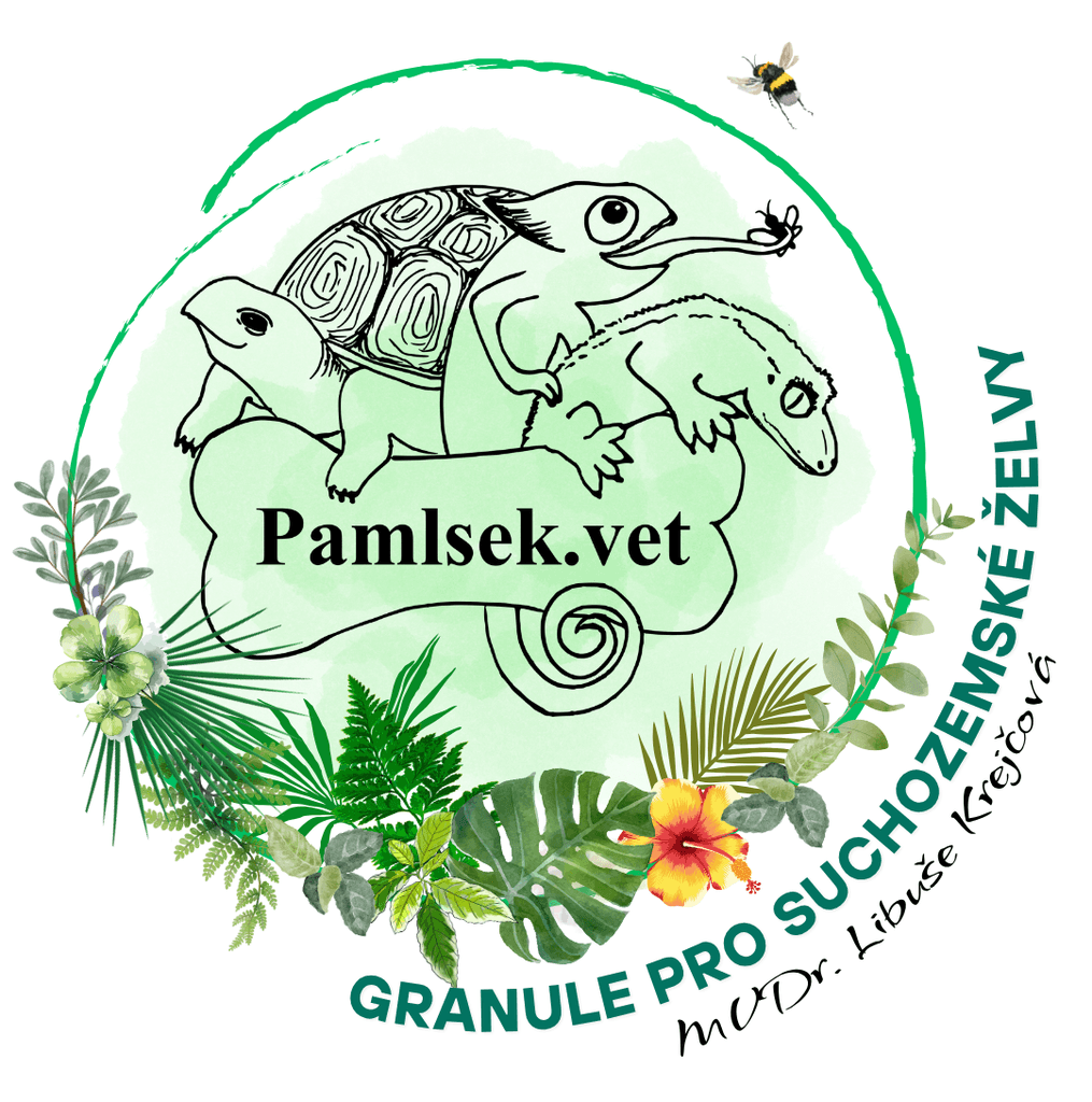 Granule pro herbivorní želvy značky Pamlsek.vet