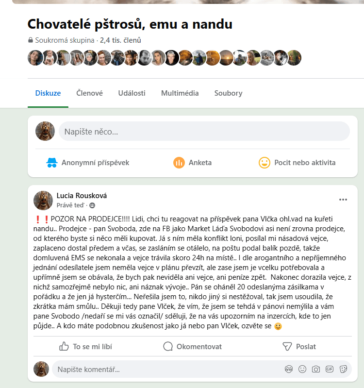 NANDU - NÁSADOVÁ VEJCE -  P*O*Z*O*R na vejce z Tachova