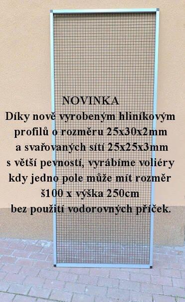 ZAKÁZKOVÁ VÝROBA VOLIÉR,KLECÍ,ZÁLETŮ Z PUR PANELŮ, CENOVÁ NABÍDKA ZDARMA