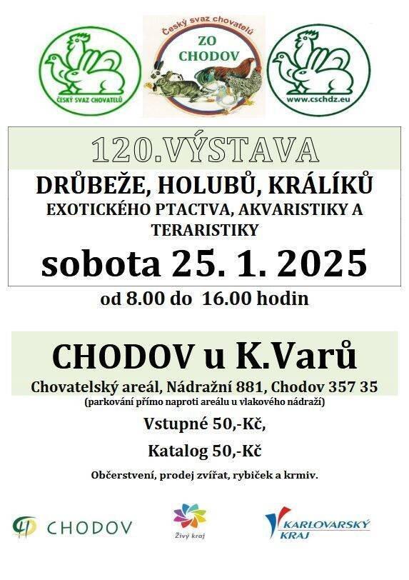 Výstava drůbeže, holubů, králíků, exotického ptactva, akvaristiky a teraristiky - Chodov