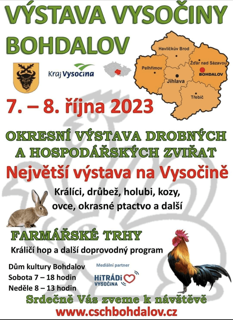 Výstava Vysočiny Bohdalov 7. - 8. Října 2023