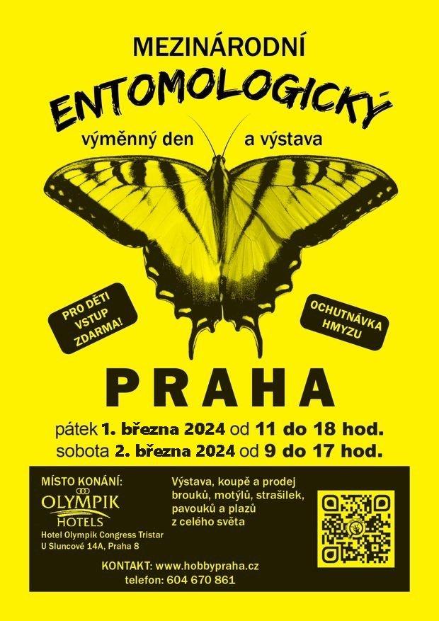 Prodejní výstava brouků a motýlů, Hotel Olympik Praha, 1.-2.3.2024
