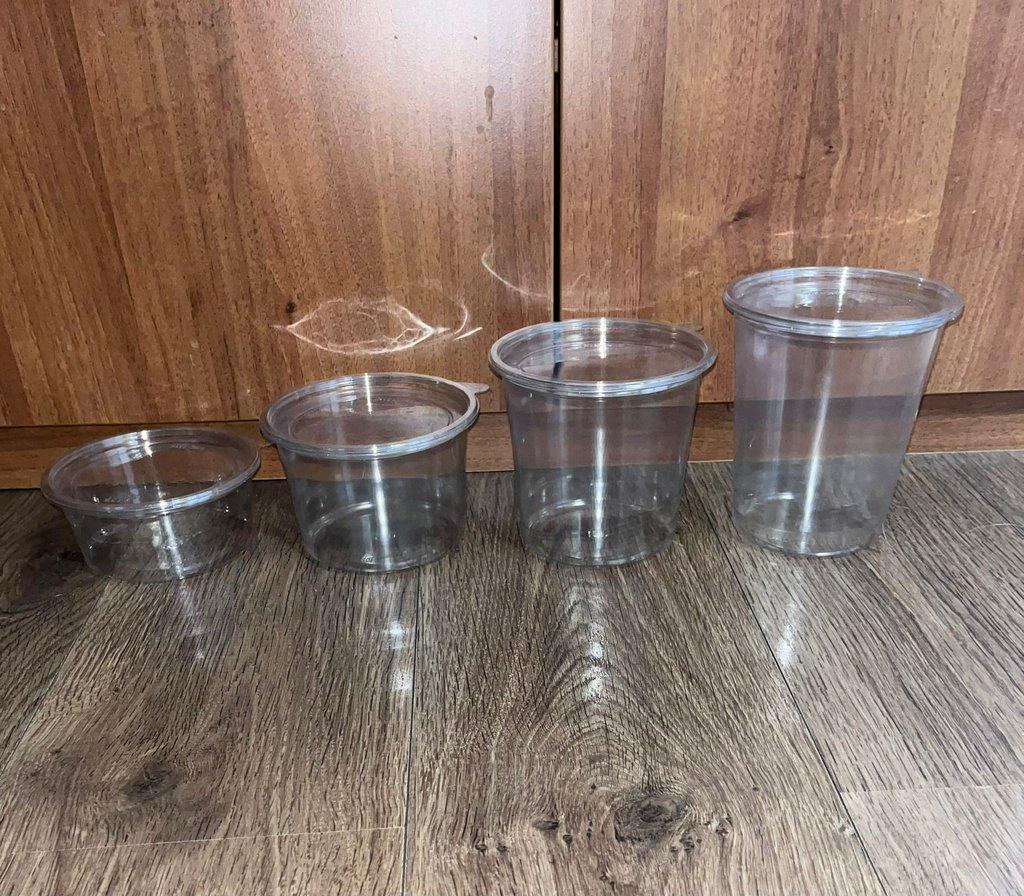 Kelímky plastové transparentní - 500,750,1000 a 1200ml