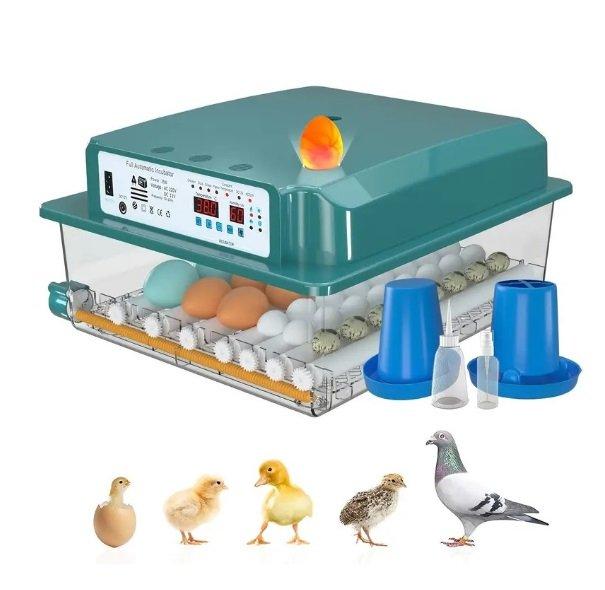 inkubátor, líheň pro 36 vajec, s krmítky
