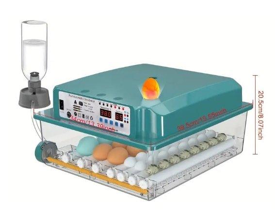 inkubátor, líheň pro 36 vajec, s krmítky