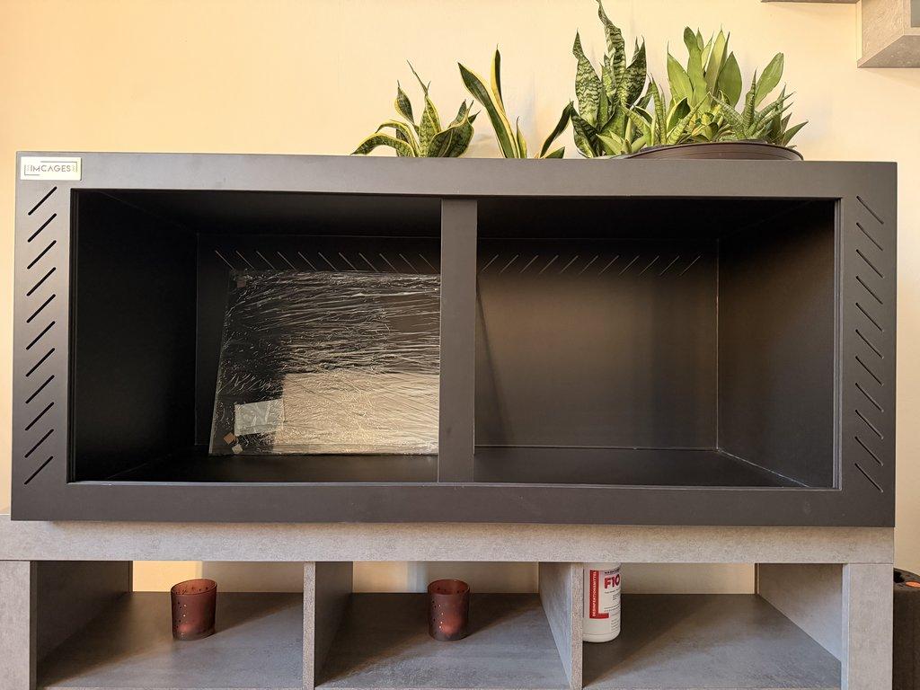 PCV terarium IMCages 120x60x50, nové, černé