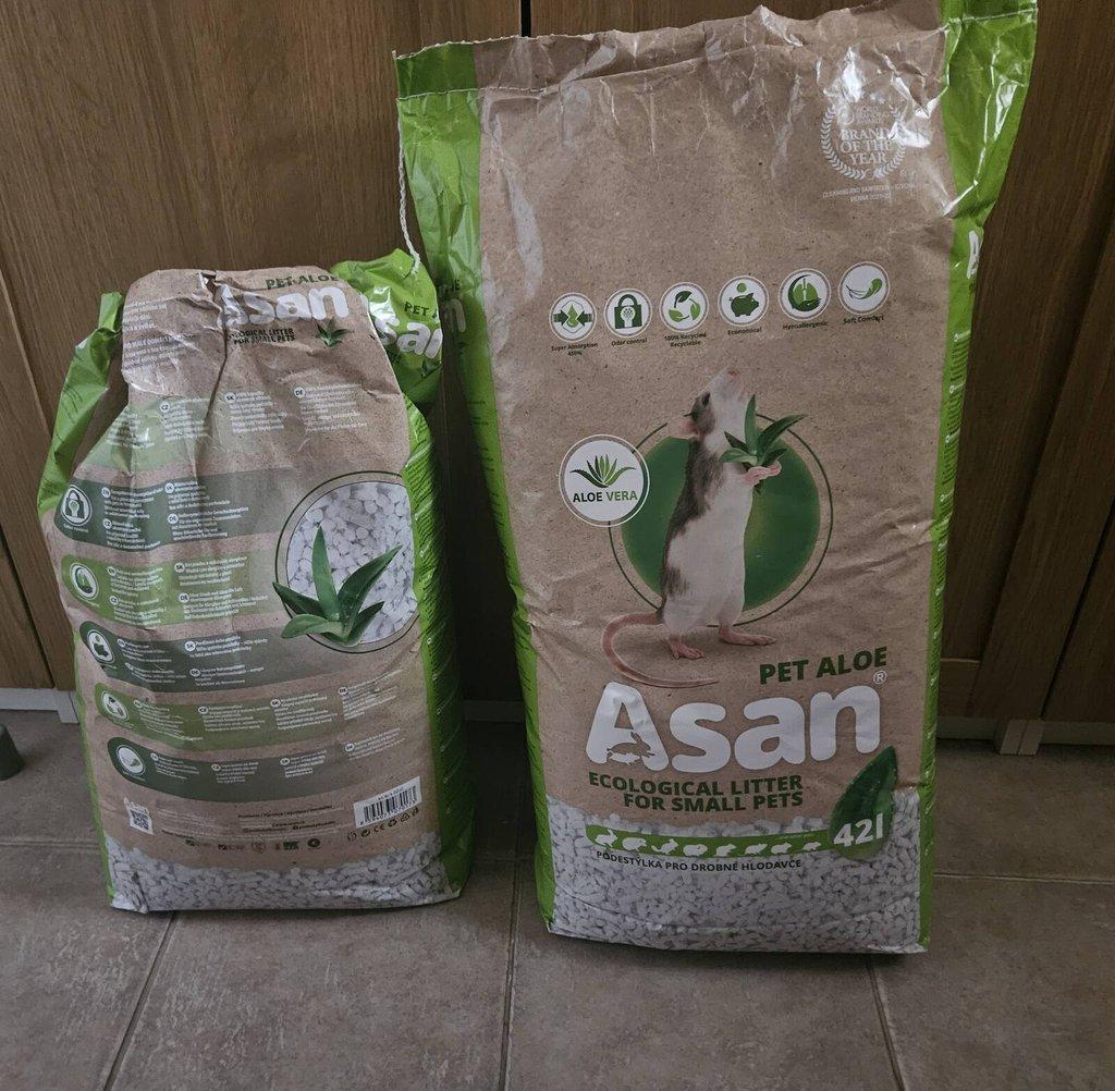 ASAN aloe vera 42l, 1+1 neúplné balení + Brit granule pro morče