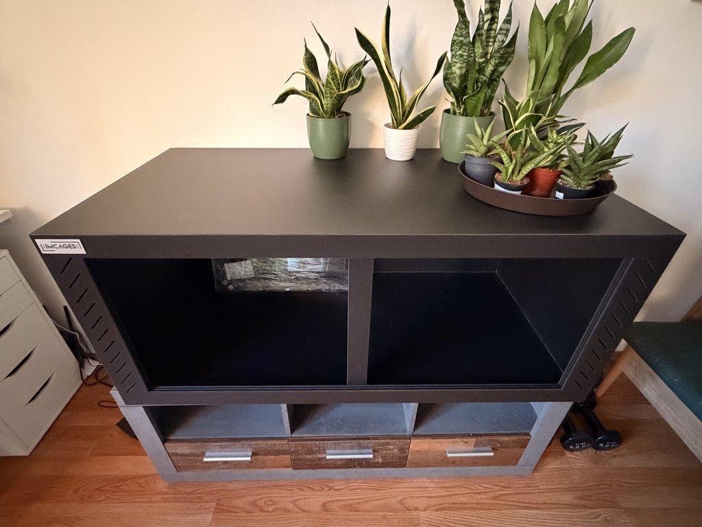 PCV terarium IMCages 120x60x50, nové, černé